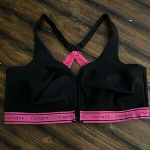 Cacique Unlined Full Coverage No Wire Bra Size 40F Front Close Poly Cotton